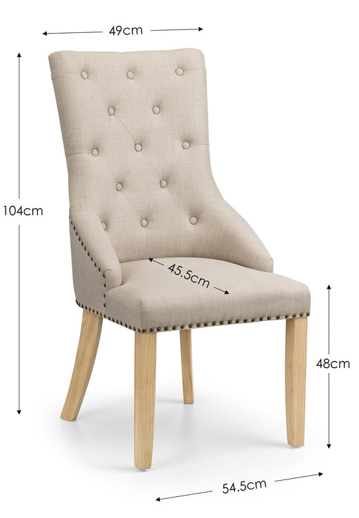 Brisa Button Back Dining Chairs – Set of 2 - Luminex FurnitureChairsLOI202