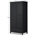 Brixton 2 Door Combination Wardrobe - Anthracite - Luminex FurnitureWardrobeMAI156