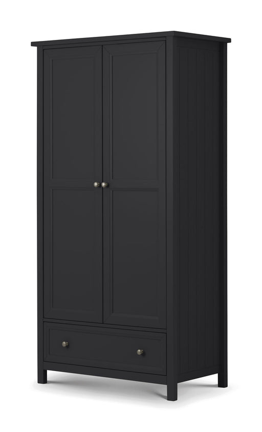 Brixton 2 Door Combination Wardrobe - Anthracite - Luminex FurnitureWardrobeMAI156