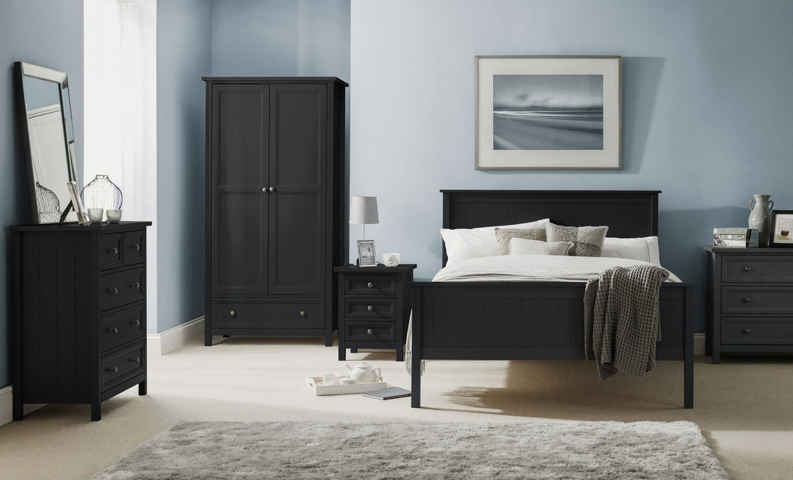 Brixton 2 Door Combination Wardrobe - Anthracite - Luminex FurnitureWardrobeMAI156
