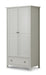 Brixton 2 Door Combination Wardrobe - Dove Grey - Luminex FurnitureWardrobeMAI006