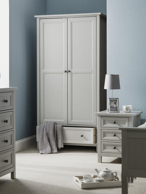 Brixton 2 Door Combination Wardrobe - Dove Grey - Luminex FurnitureWardrobeMAI006