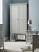 Brixton 2 Door Combination Wardrobe - Dove Grey - Luminex FurnitureWardrobeMAI006