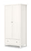Brixton 2 Door Combination Wardrobe - Surf White - Luminex FurnitureWardrobeMAI106