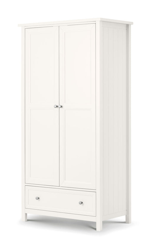 Brixton 2 Door Combination Wardrobe - Surf White - Luminex FurnitureWardrobeMAI106