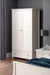 Brixton 2 Door Combination Wardrobe - Surf White - Luminex FurnitureWardrobeMAI106