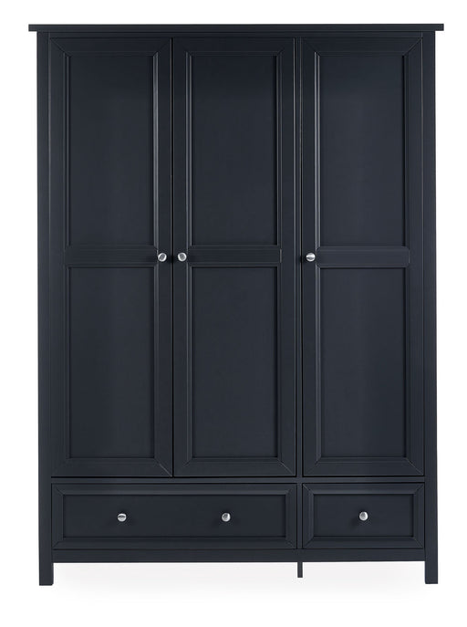 Brixton 3 Door Combination Wardrobe - Anthracite - Luminex FurnitureWardrobeMAI157