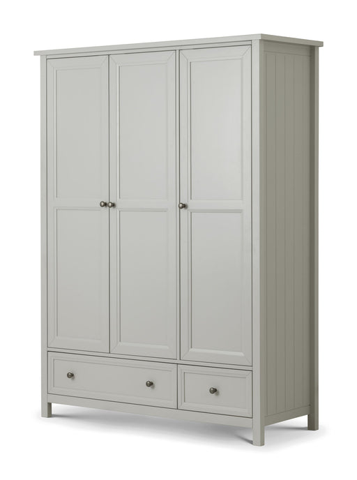 Brixton 3 Door Combination Wardrobe - Dove Grey - Luminex FurnitureWardrobeMAI007