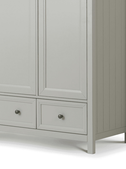 Brixton 3 Door Combination Wardrobe - Dove Grey - Luminex FurnitureWardrobeMAI007