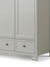 Brixton 3 Door Combination Wardrobe - Dove Grey - Luminex FurnitureWardrobeMAI007