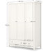 Brixton 3 Door Combination Wardrobe - Surf White - Luminex FurnitureWardrobeMAI107