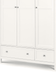 Brixton 3 Door Combination Wardrobe - Surf White - Luminex FurnitureWardrobeMAI107