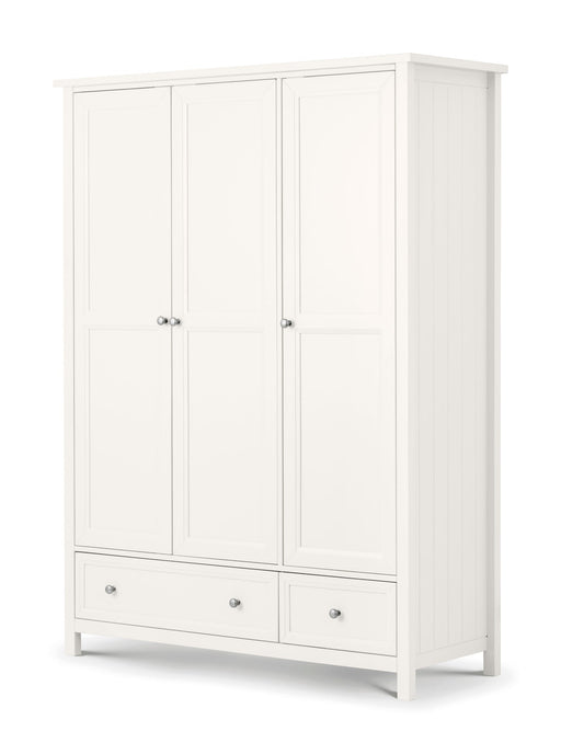 Brixton 3 Door Combination Wardrobe - Surf White - Luminex FurnitureWardrobeMAI107