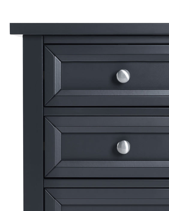 Brixton 3 Drawer Bedside in Anthracite - Luminex FurnitureBedside TableMAI151
