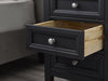 Brixton 3 Drawer Bedside in Anthracite - Luminex FurnitureBedside TableMAI151