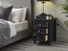Brixton 3 Drawer Bedside in Anthracite - Luminex FurnitureBedside TableMAI151