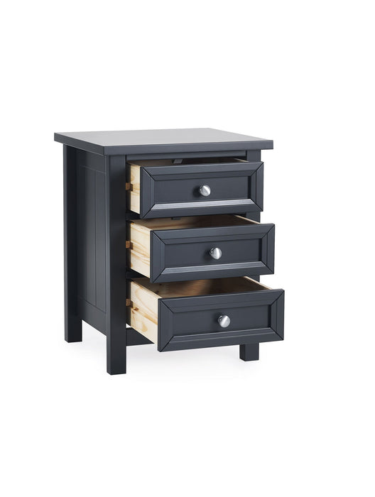 Brixton 3 Drawer Bedside in Anthracite - Luminex FurnitureBedside TableMAI151