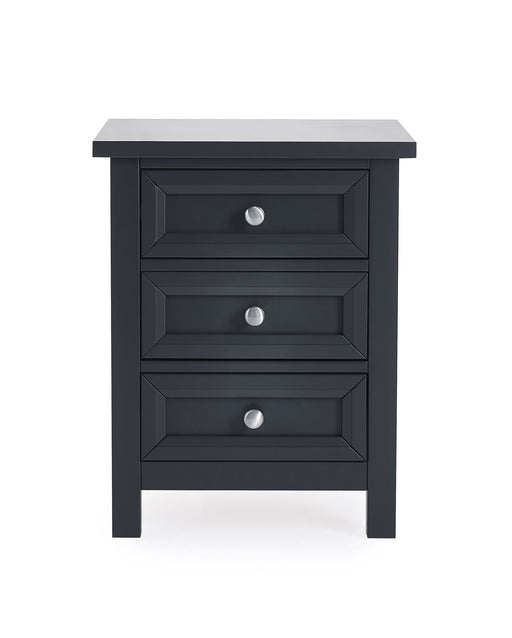 Brixton 3 Drawer Bedside in Anthracite - Luminex FurnitureBedside TableMAI151