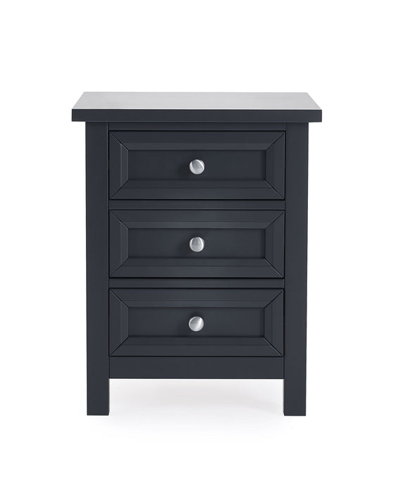 Brixton 3 Drawer Bedside in Anthracite - Luminex FurnitureBedside TableMAI151