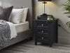 Brixton 3 Drawer Bedside in Anthracite - Luminex FurnitureBedside TableMAI151