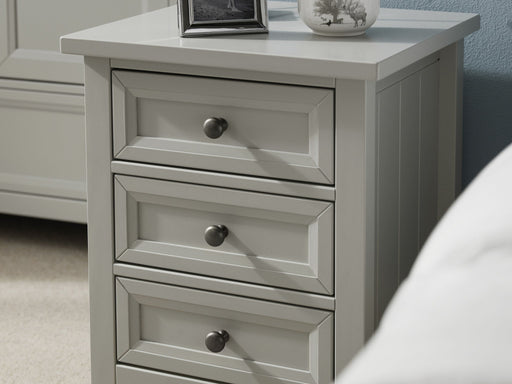 Brixton 3 Drawer Bedside in Dove Grey - Luminex FurnitureBedside TableMAI001