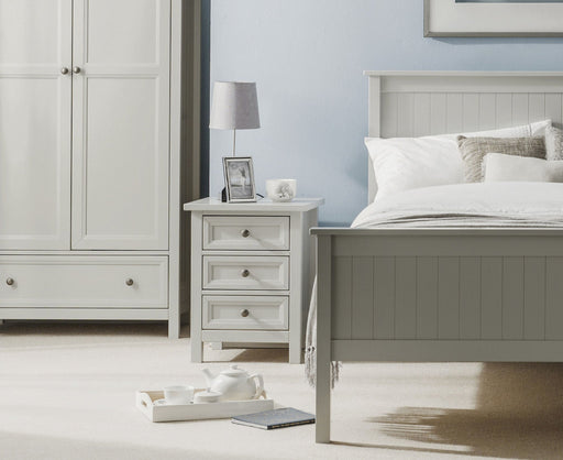 Brixton 3 Drawer Bedside in Dove Grey - Luminex FurnitureBedside TableMAI001