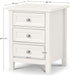 Brixton 3 Drawer Bedside in Surf White - Luminex FurnitureBedside TableMAI101