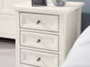 Brixton 3 Drawer Bedside in Surf White - Luminex FurnitureBedside TableMAI101
