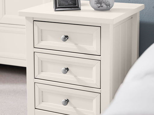 Brixton 3 Drawer Bedside in Surf White - Luminex FurnitureBedside TableMAI101