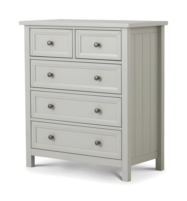 Brixton 3+2 Drawer Chest in Dove Grey - Luminex FurnitureChest of drawersMAI003