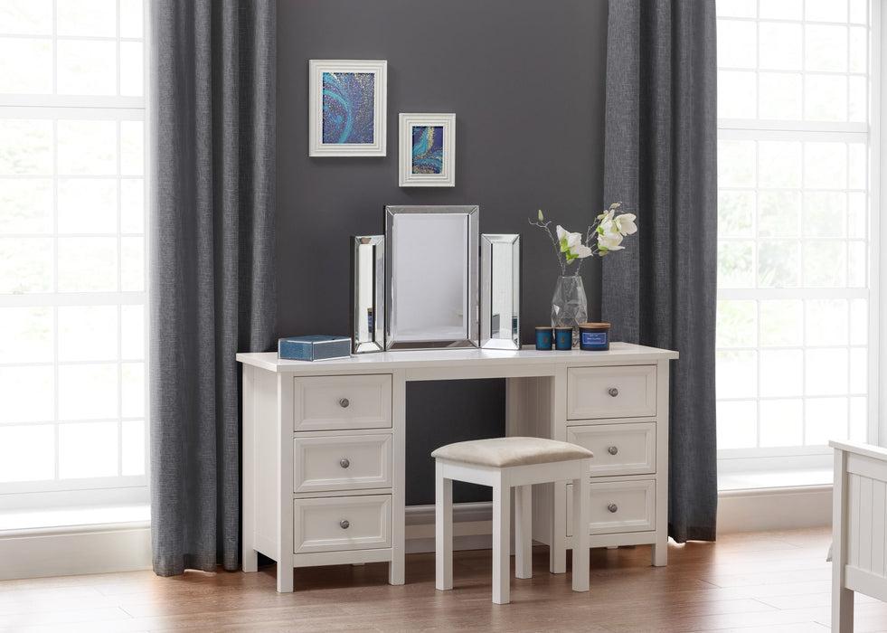 Brixton 6 Drawer Dressing Table - Surf White - Luminex FurnitureDressing TableMAI111