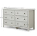Brixton 6 Drawer Wide Chest - Dove Grey - Luminex FurnitureChest of drawersMAI005
