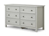 Brixton 6 Drawer Wide Chest - Dove Grey - Luminex FurnitureChest of drawersMAI005