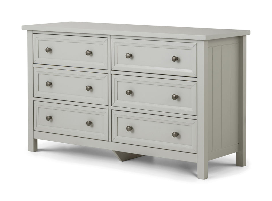 Brixton 6 Drawer Wide Chest - Dove Grey - Luminex FurnitureChest of drawersMAI005