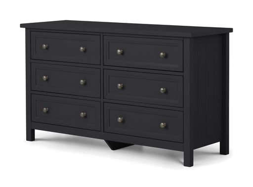 Brixton 6 Drawer Wide Chest in Anthracite - Luminex FurnitureChest of drawersMAI155