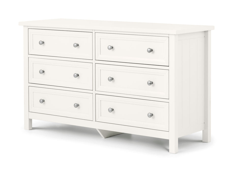 Brixton 6 Drawer Wide Chest - Surf White - Luminex FurnitureChest of drawersMAI105