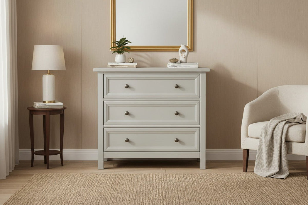 Brixton Dove Grey 3 Drawer Chest of Drawers - Luminex FurnitureChest of drawersMAI002