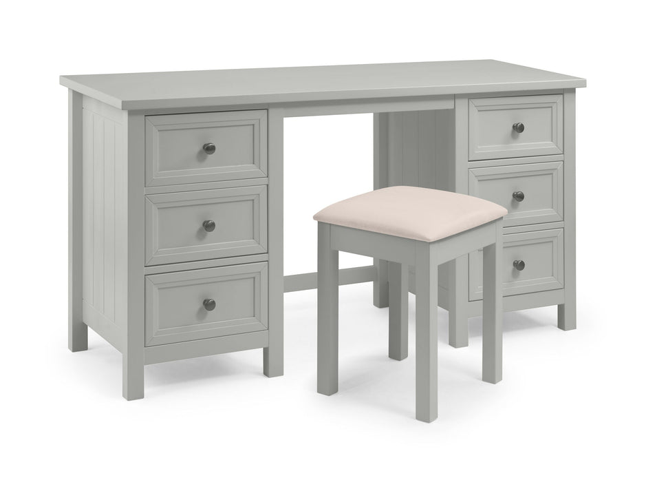 Brixton Dove Grey Dressing Table with 6 Drawers - Luminex FurnitureDressing TableMAI011