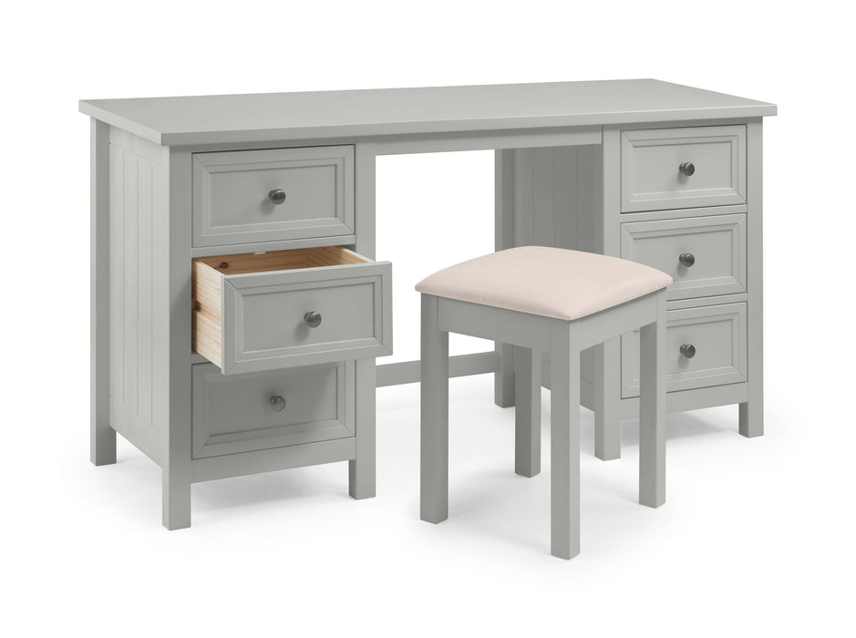 Brixton Dove Grey Dressing Table with 6 Drawers - Luminex FurnitureDressing TableMAI011