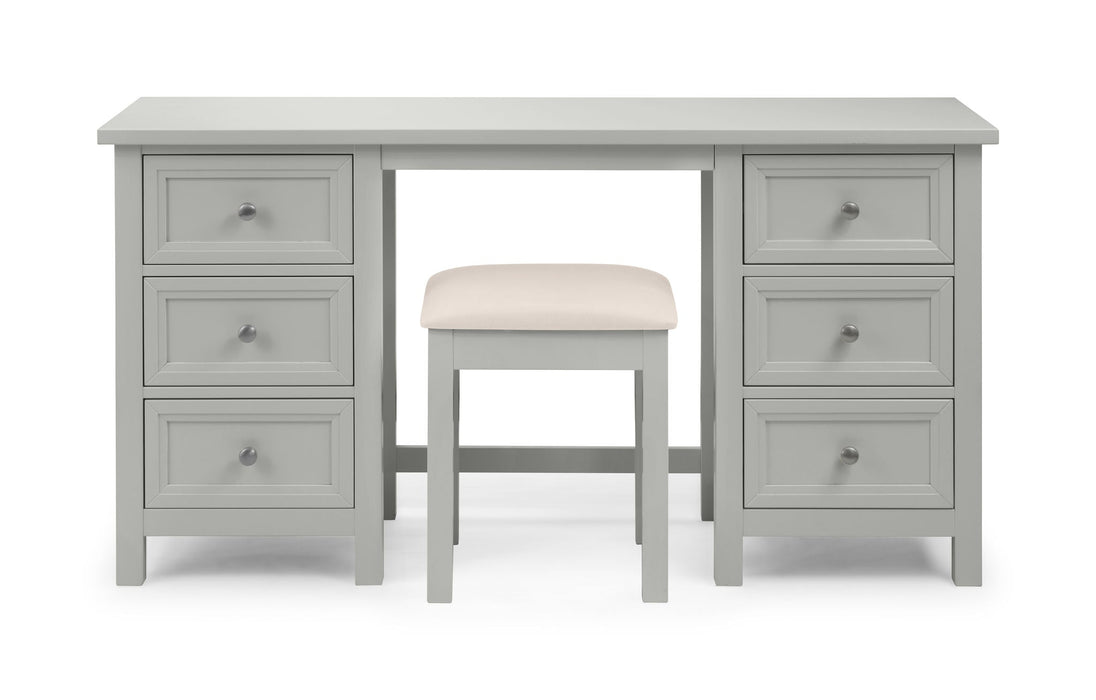 Brixton Dove Grey Dressing Table with 6 Drawers - Luminex FurnitureDressing TableMAI011