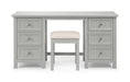 Brixton Dove Grey Dressing Table with 6 Drawers - Luminex FurnitureDressing TableMAI011