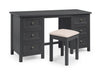 Brixton Dressing Stool – Anthracite | Upholstered Seat - Luminex FurnitureStoolMAI162