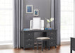 Brixton Dressing Stool – Anthracite | Upholstered Seat - Luminex FurnitureStoolMAI162
