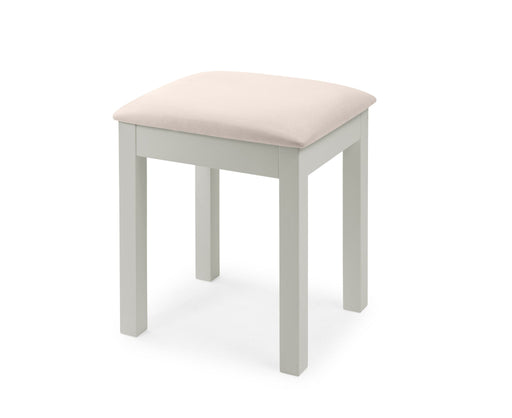 Brixton Dressing Stool – Dove Grey Upholstered Bedroom Stool - Luminex FurnitureOttomanMAI012