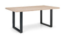 Brixton Oak & Black Dining Table – 180cm - Luminex FurnitureDining TableBER701