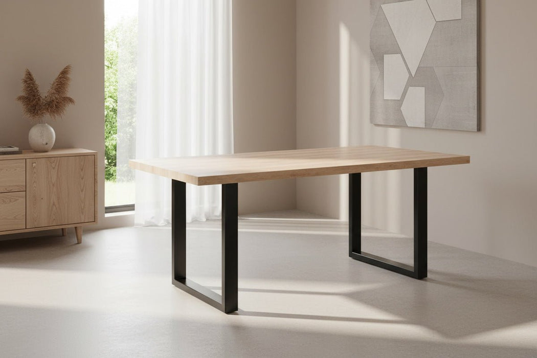 Brixton Oak & Black Dining Table – 180cm - Luminex FurnitureDining TableBER701