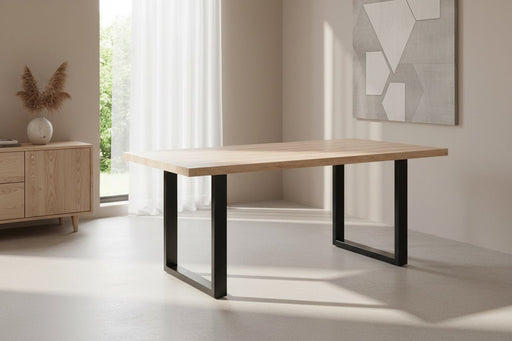 Brixton Oak & Black Dining Table – 180cm - Luminex FurnitureDining TableBER701