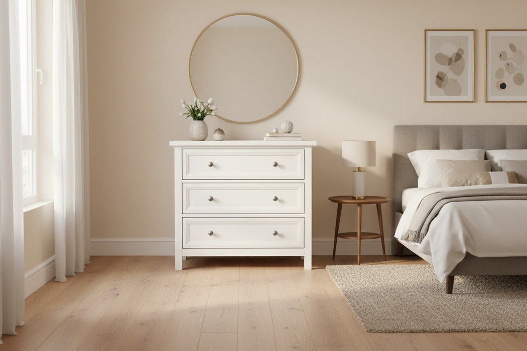 Brixton Surf White 3 Drawer Chest of Drawers - Luminex FurnitureChest of drawersMAI102