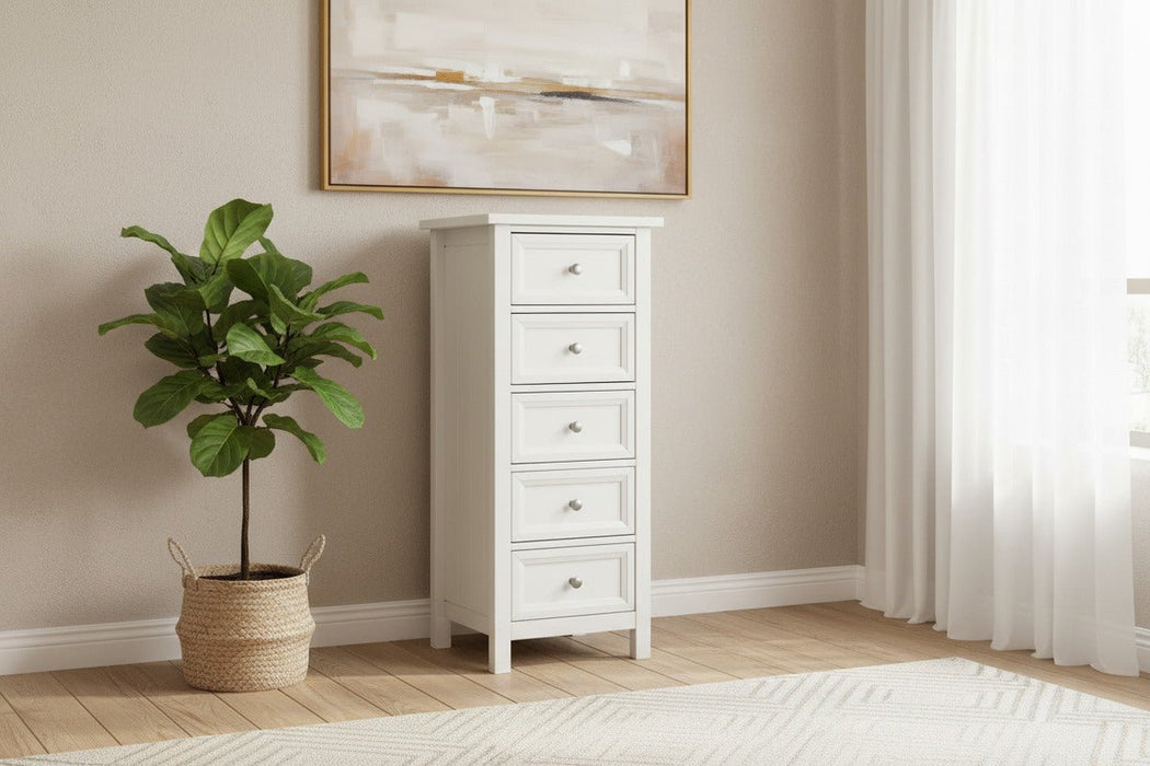 Brixton Surf White 5 Drawer Tall Chest of Drawers - Luminex FurnitureChest of drawersMAI104