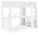 Bronte Gaming High Sleeper Bed – All White - Luminex FurnitureHigh SleepersBLA001